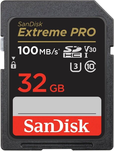 SanDisk Speicherkarte SDHC-Card Extreme PRO, 32 GB, 1 St.