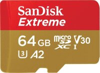 SanDisk Speicherkarte microSDXC-Card Extrem, 64 GB, 1 St.