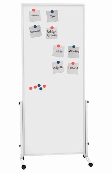 MAUL mobiles Whiteboard easy2move 75,0 x 180,0 cm weiß kunststoffbeschichteter Stahl