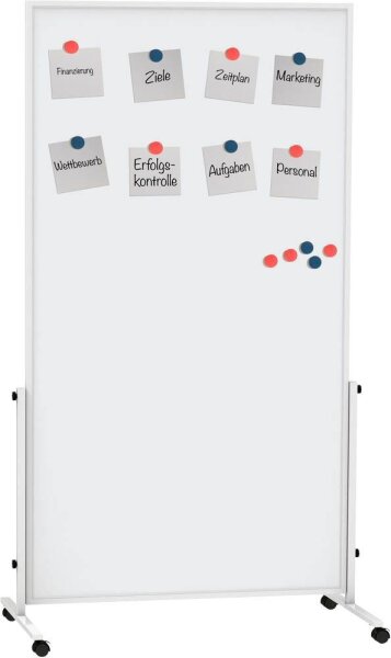 MAUL mobiles Whiteboard easy2move 100,0 x 180,0 cm weiß kunststoffbeschichteter Stahl