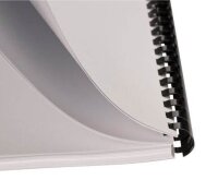Fellowes Kunststoffbinderücken schwarz für 20 Blatt, 100 St.