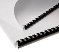 Fellowes Kunststoffbinderücken schwarz für 55 Blatt, 100 St.
