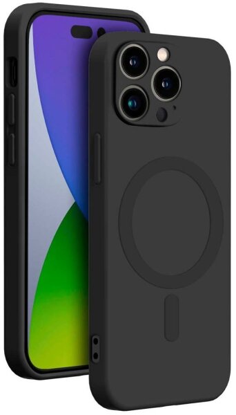 bigben Soft Case mit MagSafe Handy-Cover für Apple iPhone 14 Pro schwarz
