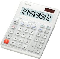 CASIO DE-12E-WE Tischrechner weiß
