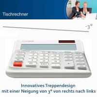 CASIO DE-12E-WE Tischrechner weiß