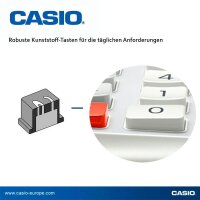 CASIO JE-12E-WE Tischrechner weiß