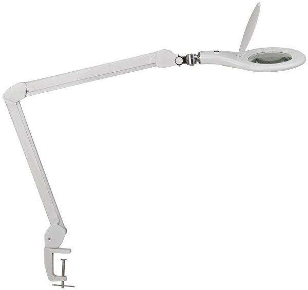 MAUL MAULmakro LED Lupenleuchte weiß 8 W mit Tischklemme