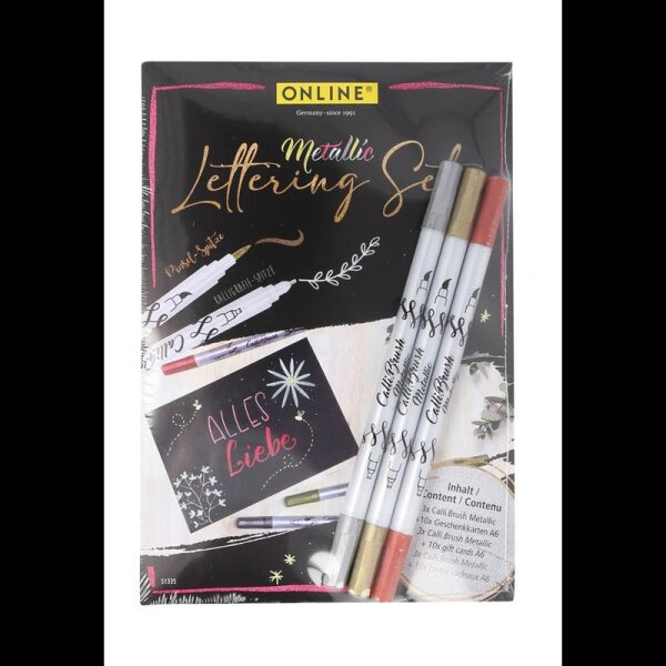 ONLINE® Calli.Brush Metallic Brush-Pens farbsortiert, 1 St.
