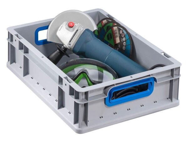 Allit ProfiPlus Eurobox grau, blau 30,0 x 40,0 x 12,0 cm, 1 St.
