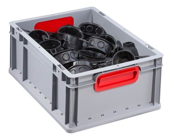 Allit ProfiPlus Eurobox grau, rot 30,0 x 40,0 x 17,0 cm, 1 St.