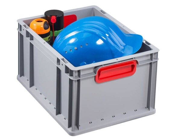 Allit ProfiPlus Eurobox grau, rot 30,0 x 40,0 x 22,0 cm, 1 St.