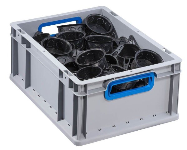 Allit ProfiPlus Eurobox grau, blau 30,0 x 40,0 x 17,0 cm, 1 St.