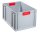 Allit ProfiPlus Eurobox grau, rot 40,0 x 60,0 x 32,0 cm, 1 St.