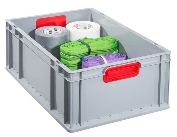 Allit ProfiPlus Eurobox grau, rot 40,0 x 60,0 x 22,0 cm, 1 St.