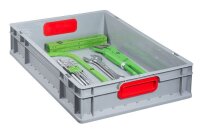 Allit ProfiPlus Eurobox grau, rot 40,0 x 60,0 x 12,0 cm,...