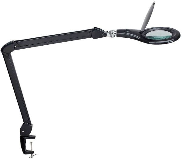 MAUL MAULmakro LED Lupenleuchte schwarz 8 W mit Tischklemme