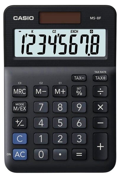 CASIO MS-8F Tischrechner schwarz