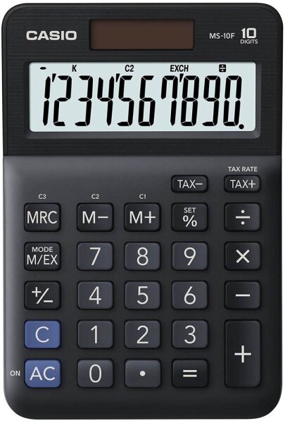CASIO MS-10F Tischrechner schwarz