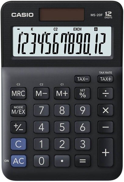 CASIO MS-20F Tischrechner schwarz