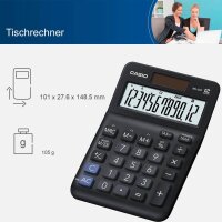 CASIO MS-20F Tischrechner schwarz