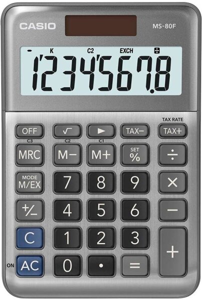 CASIO MS-80F Tischrechner grau
