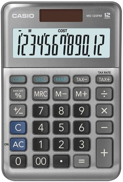 CASIO MS-120FM Tischrechner grau