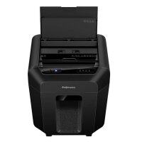 Fellowes AutoMax 90M Aktenvernichter mit Partikelschnitt P-4, 4 x 12 mm, bis 90 Blatt, schwarz
