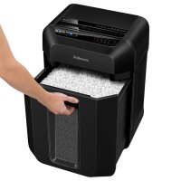 Fellowes AutoMax 90M Aktenvernichter mit Partikelschnitt P-4, 4 x 12 mm, bis 90 Blatt, schwarz