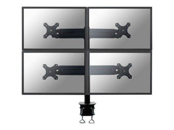 Neomounts Monitor-Halterung FPMA-D700D4 schwarz für 4 Monitore, Tischklemme