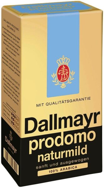 Dallmayr prodomo naturmild Kaffee, gemahlen, Arabicabohnen 500 g
