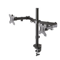 Neomounts Monitor-Halterung FPMA-D550DBLACK schwarz für 2 Monitore, Tischklemme, Tischbohrung