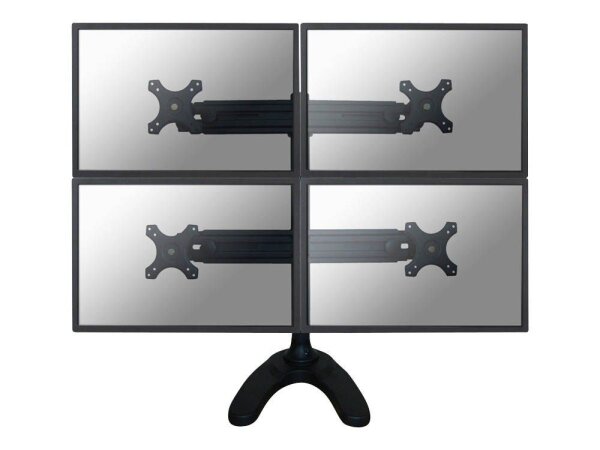 Neomounts Monitor-Halterung FPMA-D700DD4 schwarz für 4 Monitore, Tischbohrung