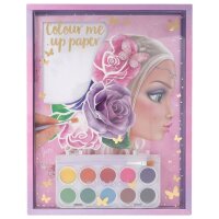 DEPESCHE TOPModel Colour me up Wasserfarbkasten 10 Bogen Aquarell-Papier, 2 Pins