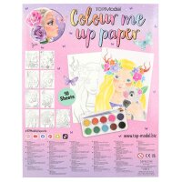 DEPESCHE TOPModel Colour me up Wasserfarbkasten 10 Bogen Aquarell-Papier, 2 Pins