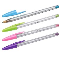 BIC Kugelschreiber Cristal Fun transparent, Schreibfarbe:...