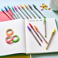 BIC Kugelschreiber CRISTAL MULTICOLOUR transparent, Schreibfarbe: farbsortiert,