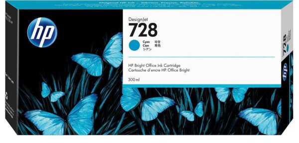 HP 728(F9K17A) cyan Druckerpatrone