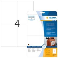 HERMA wetterfeste Folienetiketten 4576 weiß 105,0 x...