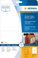 HERMA wetterfeste Folienetiketten 4576 weiß 105,0 x 148,0 mm, 20 Blatt