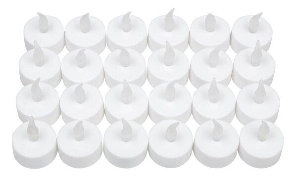 24 Idena LED-Teelichter weiß
