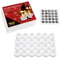 24 Idena LED-Teelichter weiß
