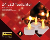 24 Idena LED-Teelichter weiß