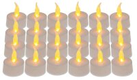 24 Idena LED-Teelichter weiß