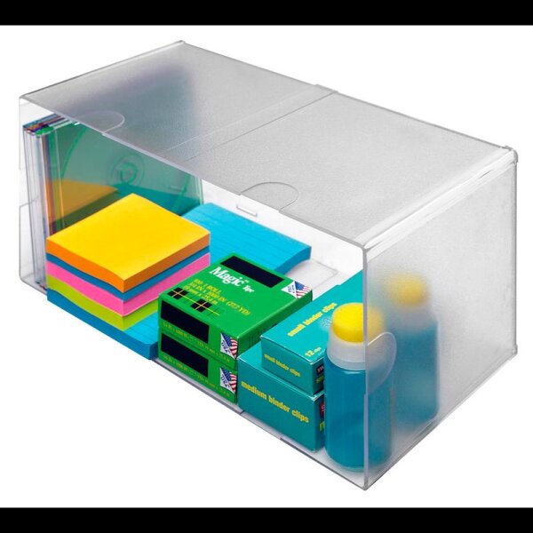 Deflecto "Cube" Aufbewahrungsbox transparent 30,5 x 15,3 x 15,3 cm, 1 St.