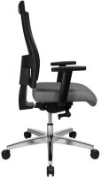 Topstar Bürostuhl Profi Net 11 High, PS59H T23Q Stoff grau, Gestell alu