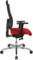 Topstar Bürostuhl Profi Net 11 High, PS59H T31Q Stoff rot, Gestell alu