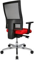 Topstar Bürostuhl Profi Net 11 High, PS59H T31Q Stoff rot, Gestell alu