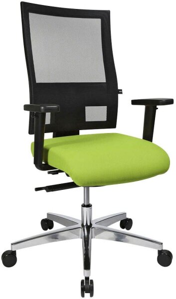 Topstar Bürostuhl Profi Net 11 High, PS59H T35Q Stoff grün, Gestell alu