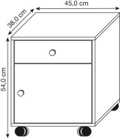 VCM my office Masola Rollcontainer weiß 1 Auszug...