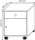 VCM my office Masola Rollcontainer weiß 1 Auszug 45,0 x 38,0 x 54,0 cm